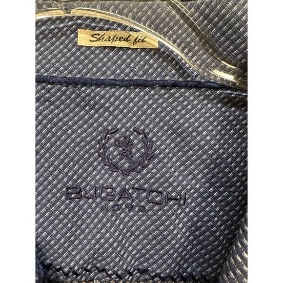 Bugatchi Mens Shaped Fit Blue Plaid Long Sleeve Button-Down Shirt Size 2XL - Picture 5 of 6